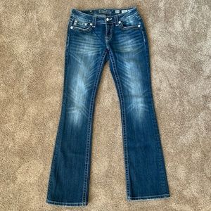 Miss Me Cow Print Boot cut Jean